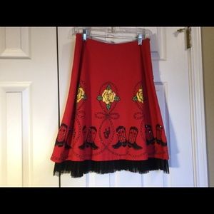 Texas Yellow Rose Beaded Skirt